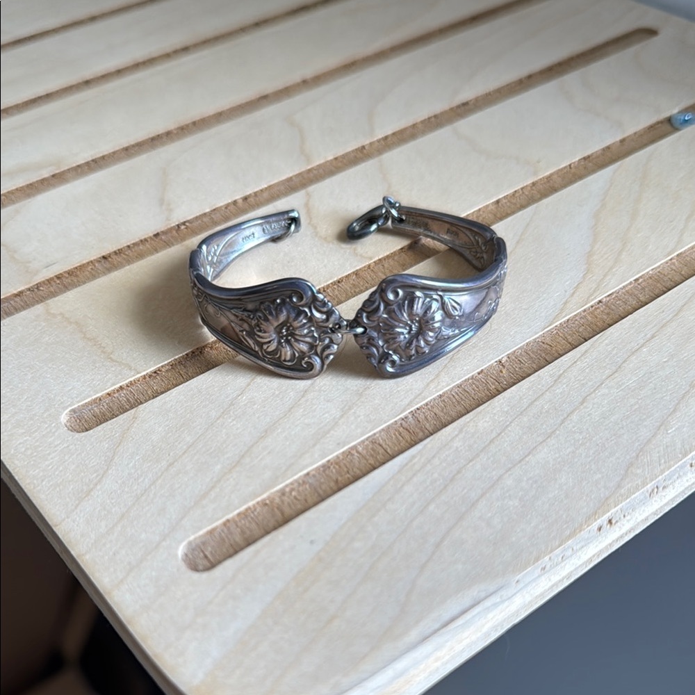 Antique silverware bracelet